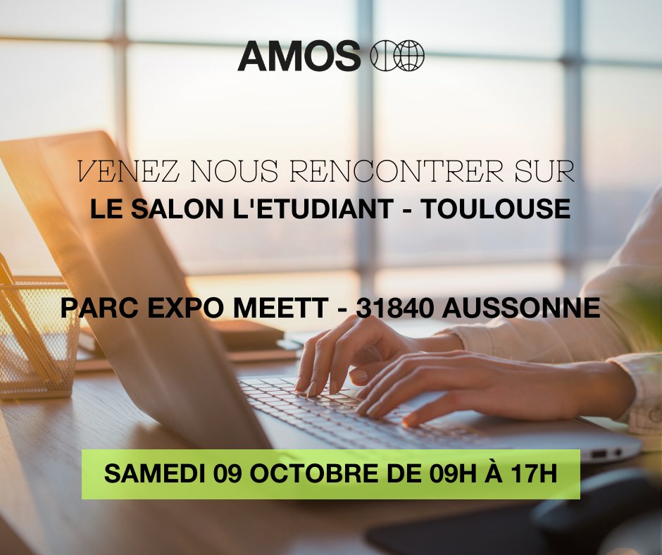 Vous souhaitez en savoir plus sur :
👉Nos formations ? 
👉Les métiers du sport business ? 
👉Ou encore la mobilité à l'internationale chez AMOS ?
➡️Alors retrouvez-nous ce samedi de 9h à 17h sur le Salon <a href="/letudiant/">l'Etudiant</a> au Parc Expo MEET à Aussonne ! 
#sportmanagement #businessschool