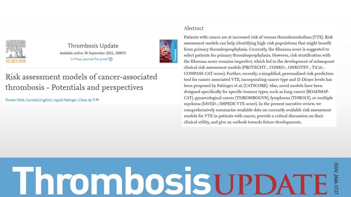ThrombUpdate's tweet photo. New Review📰

As part of #VTEDub21 @Cihan_Ay_MD @FlorianMoik summarize available data on currently available risk assessment models for VTE in patients with cancer⚕️

This review discuss current models utility and scope for future development

Read here➡️https://t.co/231K4meSuI https://t.co/NTnbR2JhY9