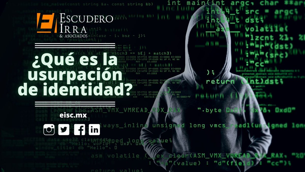 EscuderoIrra's tweet photo. ¿Qué es la #usurpación de la #identidad?

Es el acto de apropiarse deliberadamente de los identificadores de una persona para hacerse pasar por ella y llevar a cabo hechos fraudulentos, principalmente solicitar créditos ante instituciones financieras.

https://t.co/NZzrYiGDtZ https://t.co/K3lv1bEpuM
