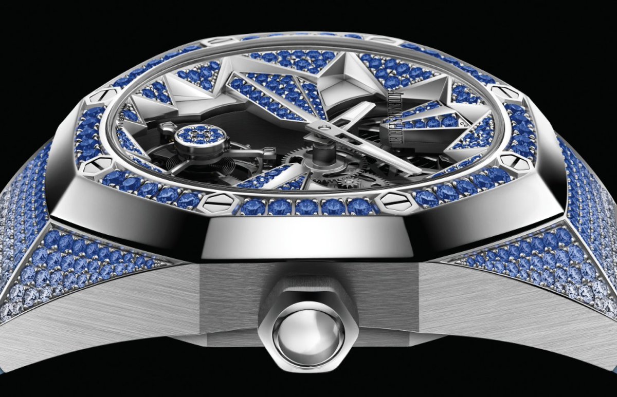 AudemarsPiguet's tweet photo. #APThread✨ The Royal Oak Concept Flying Tourbillon presents a series of six new models in white or pink gold glittering with an array of graded coloured gemstones and diamonds, each offering unexpected and variegated plays of light.⤵️⤵️⤵️
#AudemarsPiguet #RoyalOakConcept https://t.co/O2XCNr3Kwj