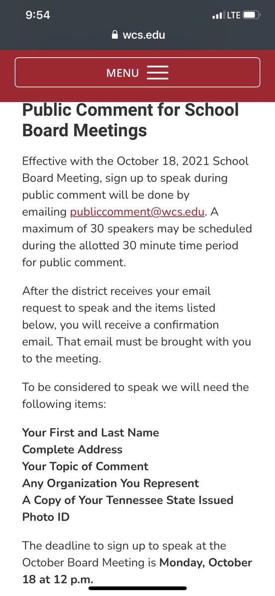 ColTravGram's tweet photo. @murribu @WCSedu Hmmmmm you have to provide your topic and hope for the boards approval to be able to speak…hopefully the board will show transparency of all those whom requested to speak and their topics that were not approved. https://t.co/IGGVvLJhgv