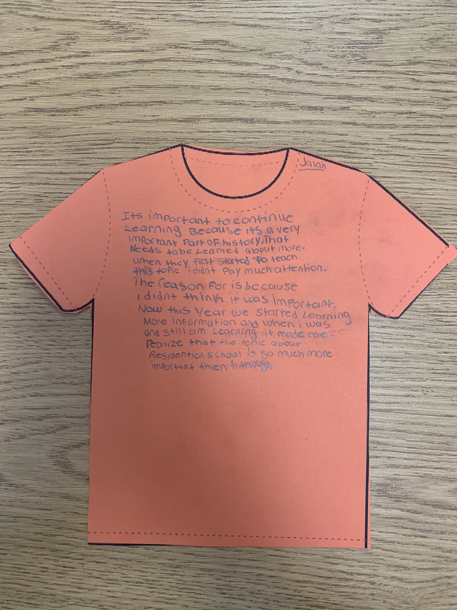 thewright_class's tweet photo. #OrangeShirtDay was a week ago, but our learning didn’t begin or end that day. Here’s what we’ve learned so far… #EveryChildMatters @EldersMills https://t.co/hJIXBgEU4R
