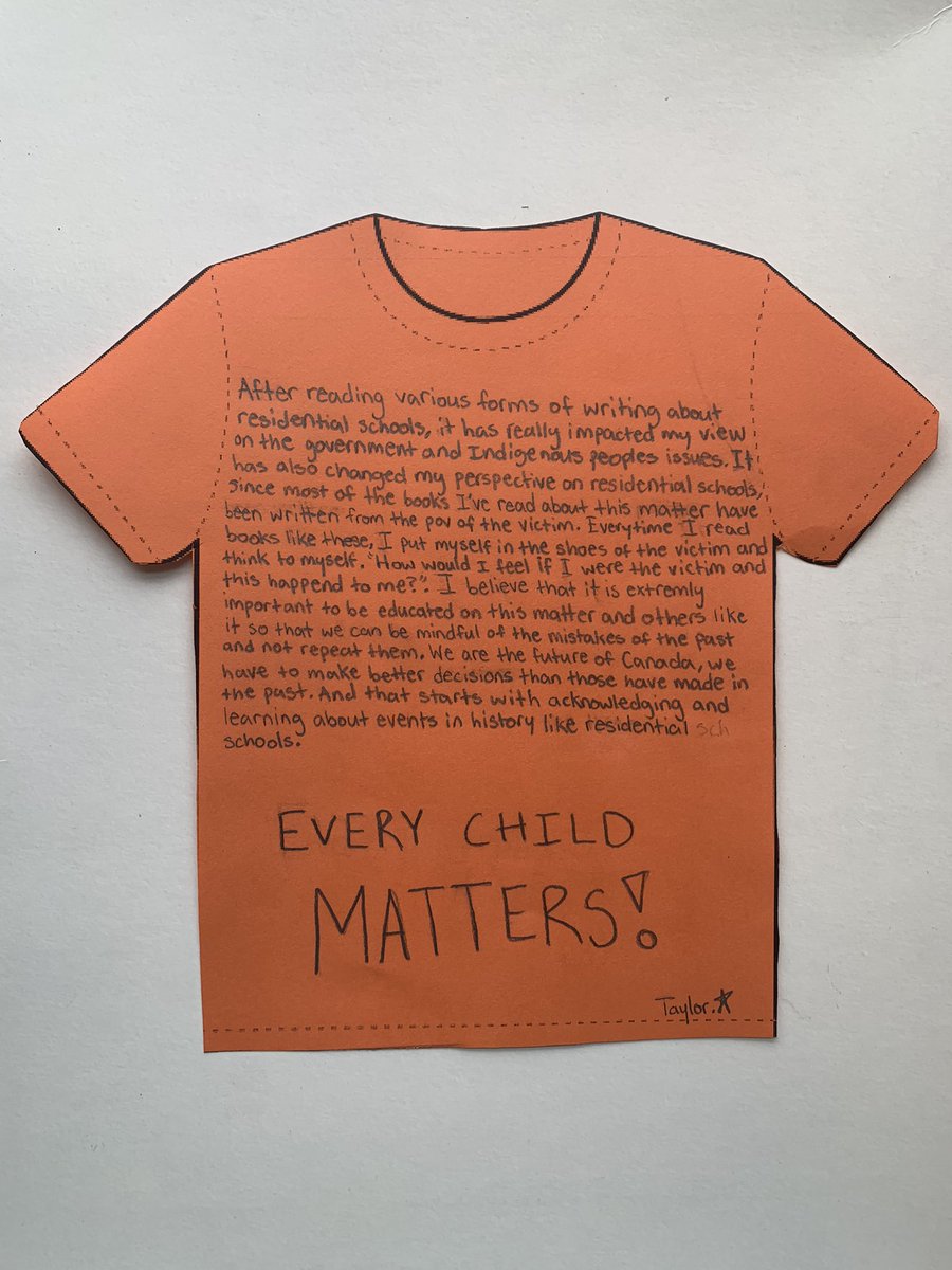 thewright_class's tweet photo. #OrangeShirtDay was a week ago, but our learning didn’t begin or end that day. Here’s what we’ve learned so far… #EveryChildMatters @EldersMills https://t.co/hJIXBgEU4R