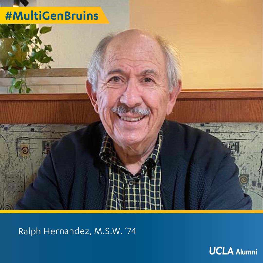 UCLA_Alumni's tweet photo. Ralph Hernandez, M.S.W. β74 was not only the first person in his family to receive a university degree, he was the first to attend school past the eighth grade. Meet his #MultiGenBruins family and find out more here:
https://t.co/q1cD99shuV.
#BruinProud https://t.co/WHz7CfG5hY