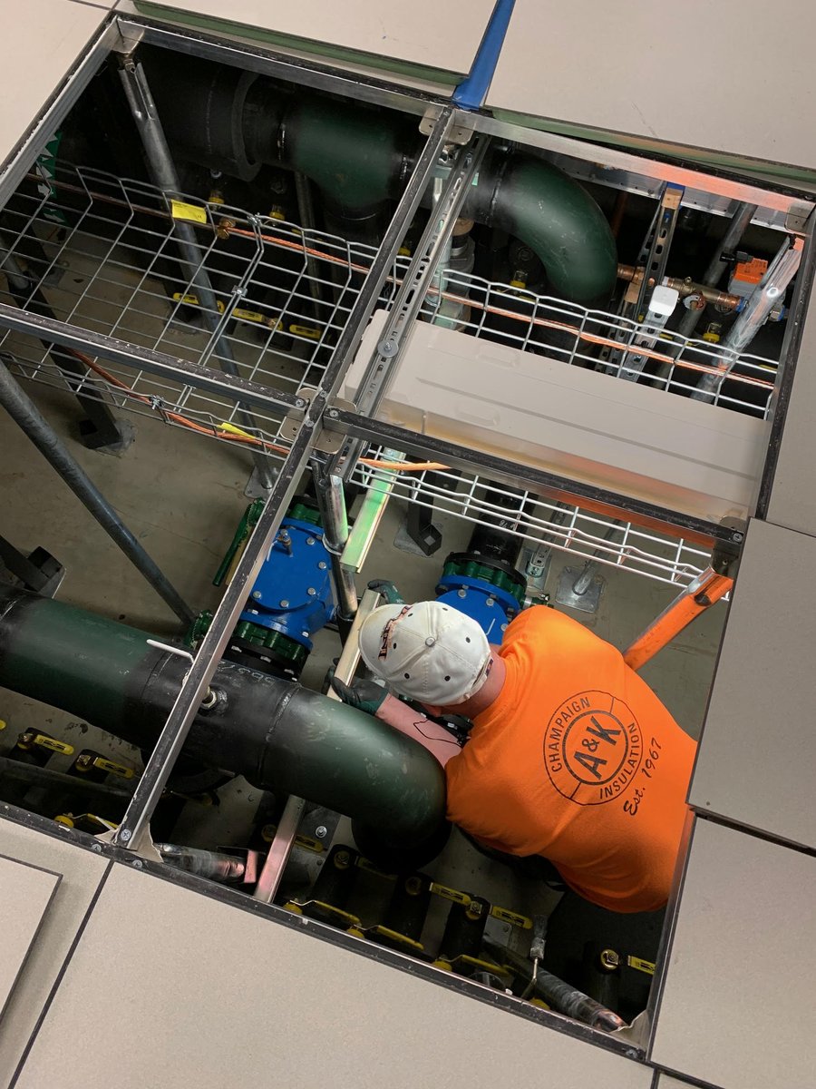 AutumnCONSTR's tweet image. Work continues at @Illinois_Alma. Here, we are installing chilled water piping to help cool the new Petascale supercomputer on campus. I-L-L

#mechanicalpiping #mechanicalcontractor #pipingsystem #pipingengineer #mechanicalconstruction @UofIFS