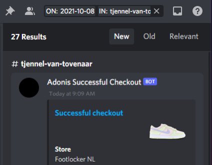 Success from this morning :) <a href="/Adonisbots/">AdonisBots</a>