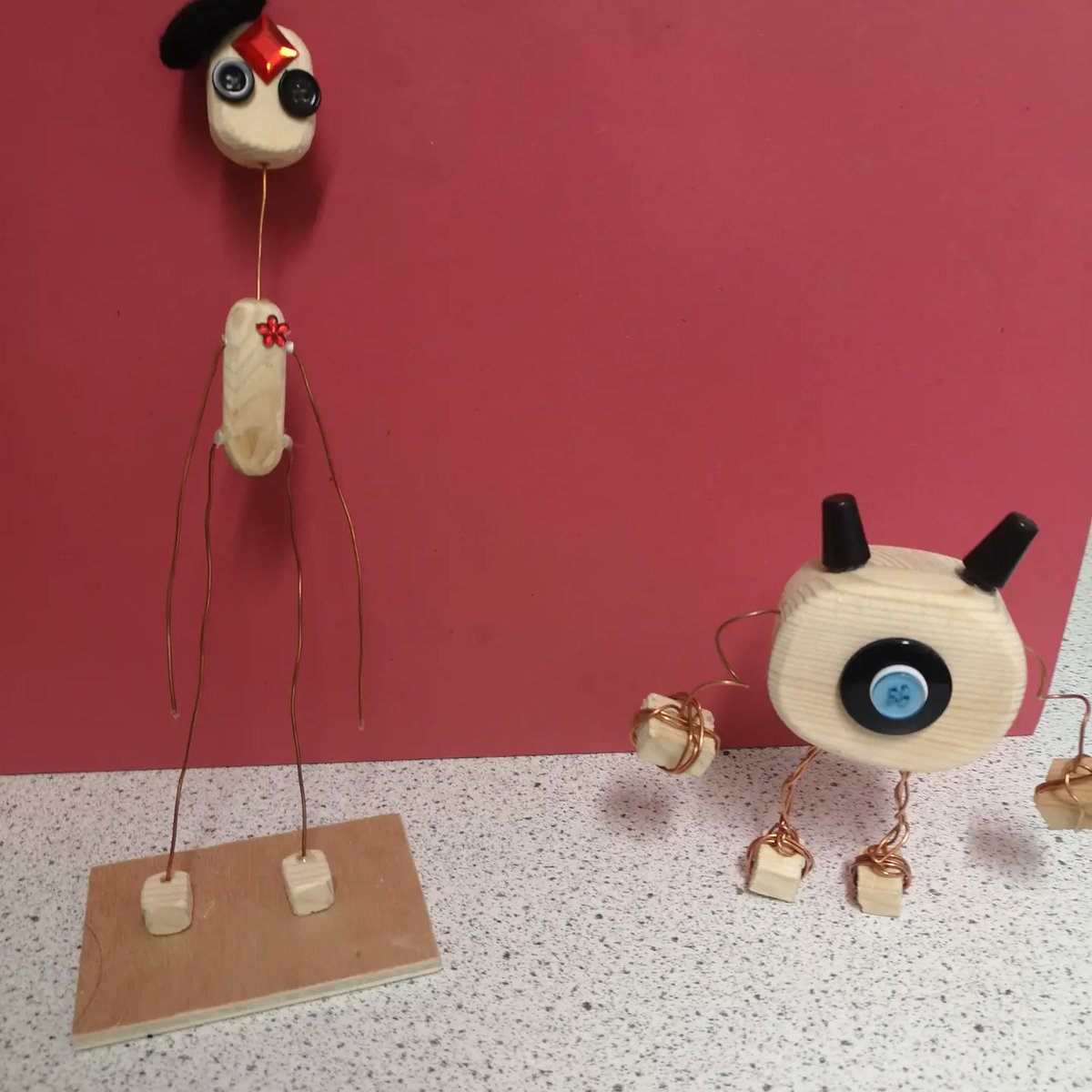 Ghs_Tech's tweet photo. Some WOOBOT designs from today. Well done girls.  Recycling scrap material into new designs. https://t.co/JP4iPKrYpi