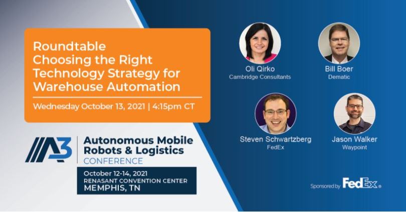 waypointrobo's tweet photo. So many great activities planned for next week's 2021 @a3automate AMR + Logistics Conference, Oct 12-14...including:: 
Choosing the Right Technology Strategy for Warehouse Automation, Wed. 10/13 | 4:15pm CT  >> https://t.co/Y2OsgucEfX #A3AMRLCon #AMRs #Logistics #Memphis 🎸 https://t.co/SZ59vBVn7K