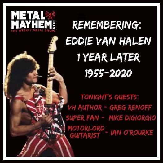 MikeDiGiorgio's tweet photo. Celebrated @eddievanhalen legacy on this podcast with @VernoMetal4Ever and VH author/historian @GregRenoff . Great conversation! #EVHRIP https://t.co/rRZmDLoDLD https://t.co/DtO2McVqjk