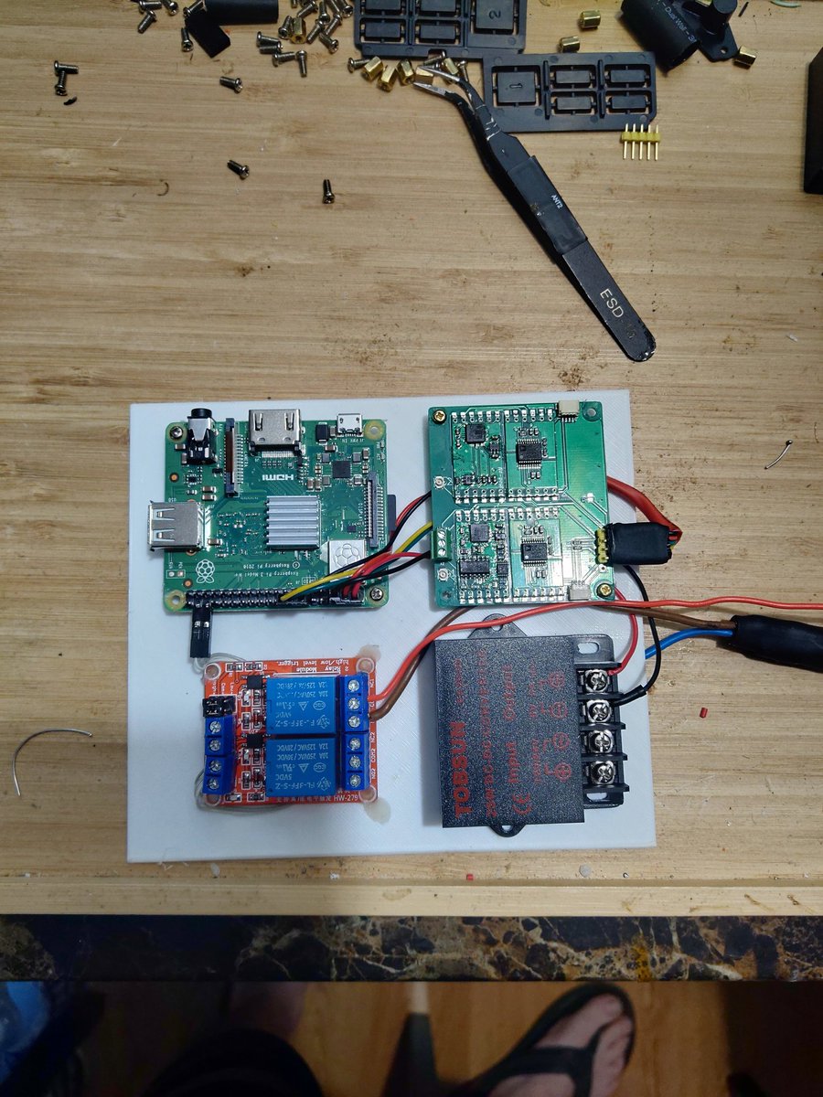 anothervariable's tweet photo. First time using @kicad_pcb.  Pretty stoked it all fired right up, except for a small SSR footprint mishap shown in a pic below, but no biggie.

Huge thanks to Justin at @ufire_co for all his help and excellent product.

High Pressure Aeroponics Controll board.
How it started: https://t.co/0eq5W8ZoLC