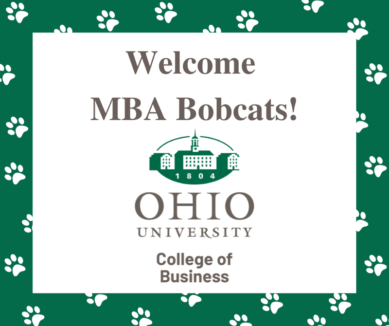 OhioU_MBA's tweet photo. Welcome to your official Ohio University MBA Twitter Account! Follow us to stay up to date with students, alumni and all things OU! #MBABobcats  😸💚

#Ohiouniversity #OhioU #Ohiouniversitybusiness #OUohyeah #bobcats #mba #business #gradschool https://t.co/k5p6u4Cyz2