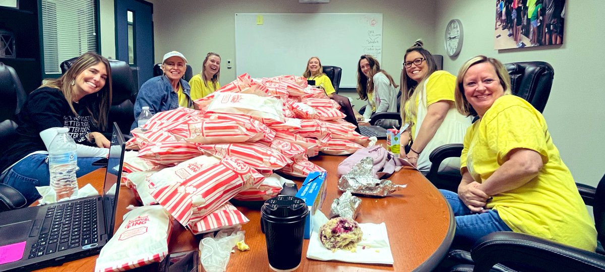 Our counselors’ meeting is poppin’ today 🍿