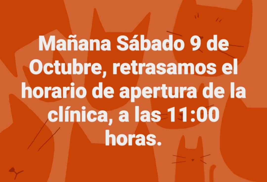 pinto_vet's tweet photo. ⚠️ Mañana, cambiamos el horario de apertura! https://t.co/b4lhyvijhG