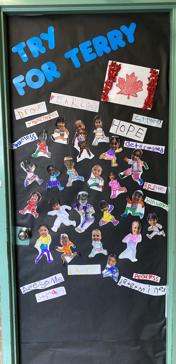 MrsJPearl's tweet photo. @TDSB_ArmourHts some of the decorated classroom doors for Terry Fox https://t.co/VXIs5vynrD