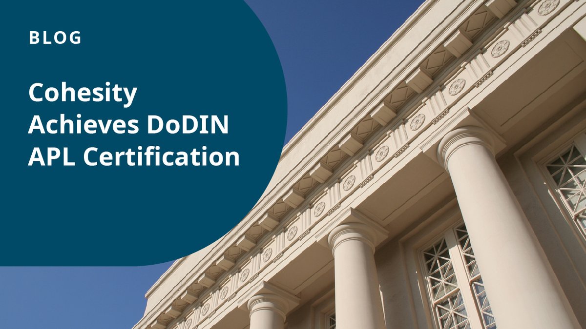 Cohesity's tweet photo. #Cohesity is certified by the U.S. DoDIN APL in the #Data Storage Controller category.

The DoDIN APL is a master list of products that have completed #cybersecurity &amp; interoperability cert. &amp; are approved for deployment in the DoD’s tech infrastructure: https://t.co/cfKFA47IXK https://t.co/vp4eWLBcjK