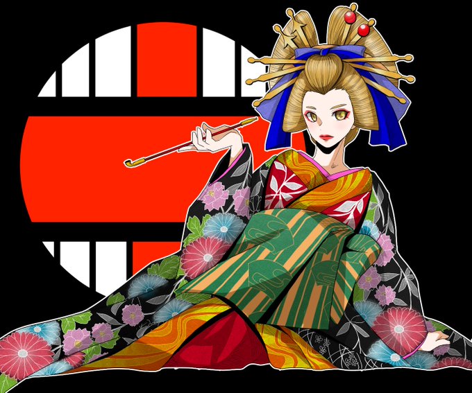 花魁のtwitterイラスト検索結果 古い順