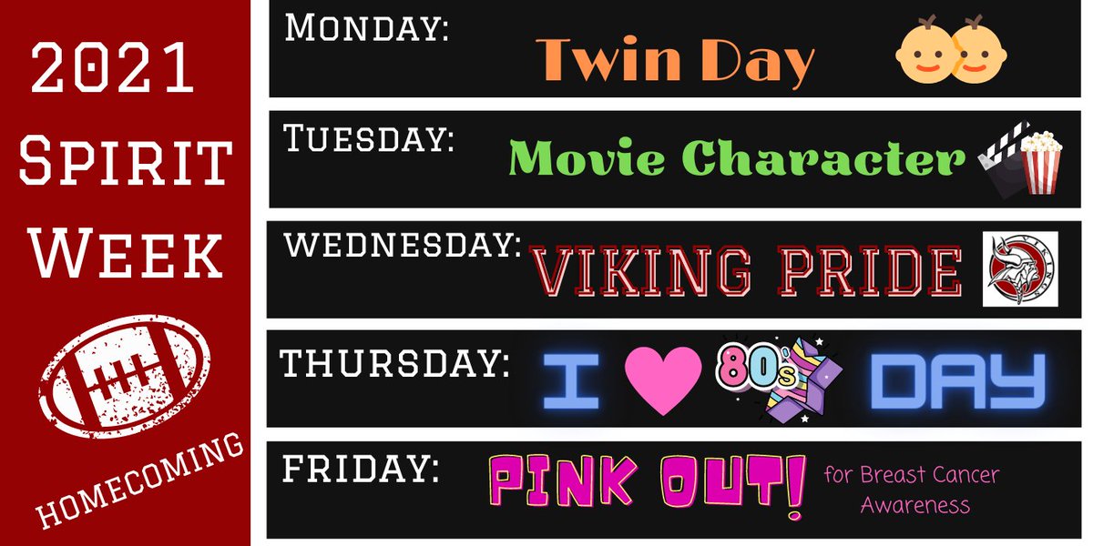 NWMSgcs's tweet image. Next week is NW Homecoming Spirit Week! Catch that VIKING PRIDE Spirit!