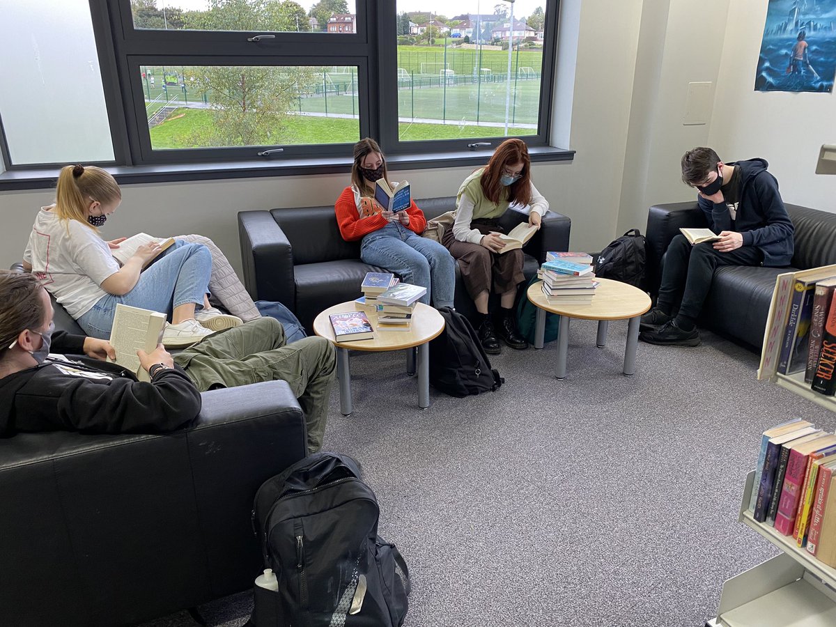 senior_ps's tweet photo. In recognition of #WorldMentalHealthDay  S5/6 participated in a wide range of activities yesterday designed to step away from their phones and their usual routines. @stambrosehigh Reading for pleasure @stamlibrarian https://t.co/cmaFLmJOn7