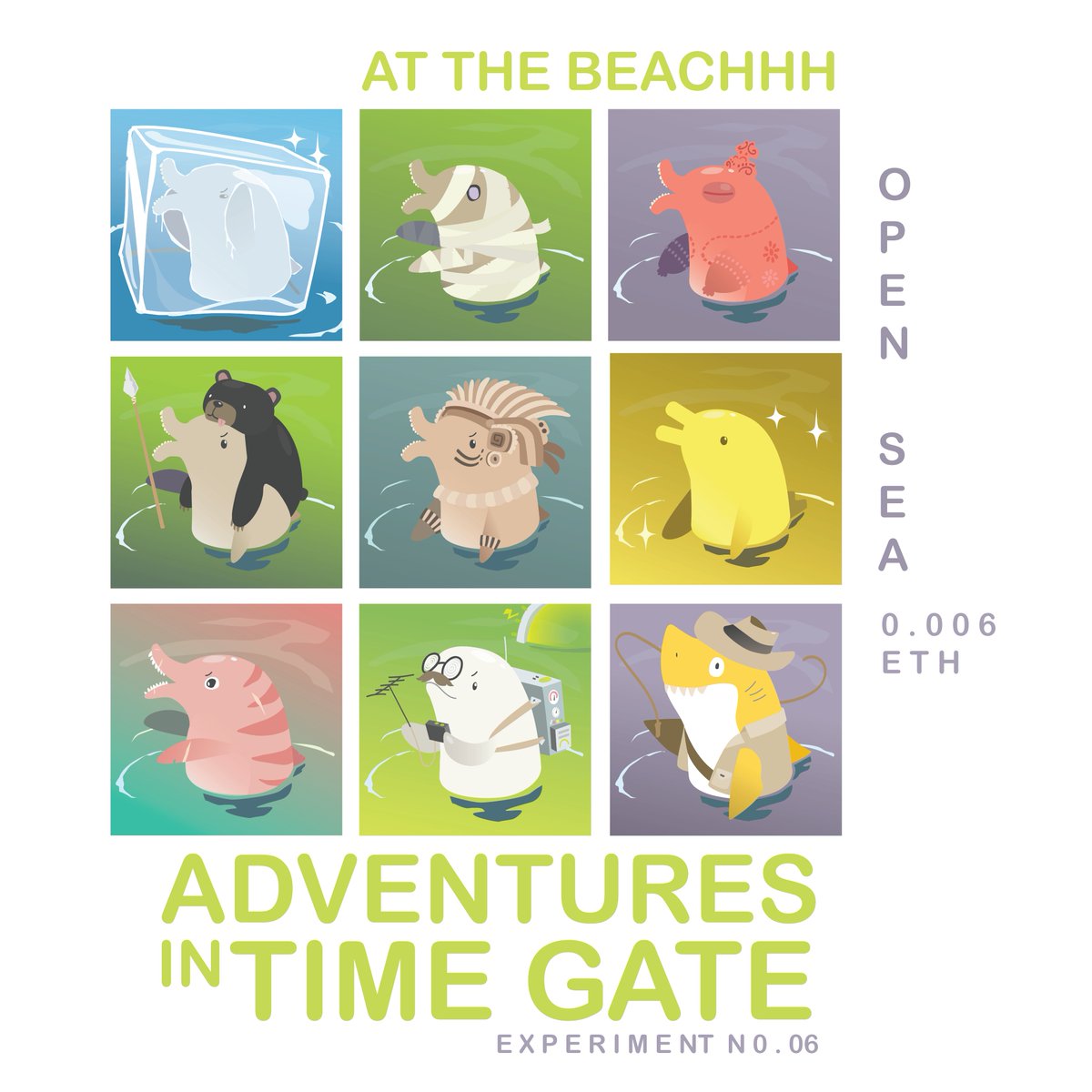 Experimentno_6's tweet image. New Drop✨✨#51-59
Dr.Luca creates a time machine with Mr. Shaggy. Adventure time in the time gate has begun!!! 

You can go on an adventure with them. opensea.io/collection/at-…

#NFT #nftcollector #NFTThaicommunity #NFTdrop #NFTthaiartist #NFTcollectibles