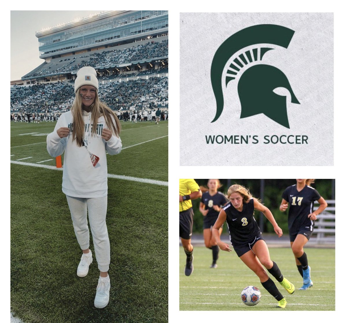 AdelleFrancis4's tweet photo. So excited and grateful to announce my commitment to @MSU_wsoccer!!! @JKHosler Thanks so much for this awesome opportunity!! A huge thanks to my friends, family, coaches, and teammates for helping me get here!!! #gogreen 💚💚 https://t.co/JCMkeg1Cwy