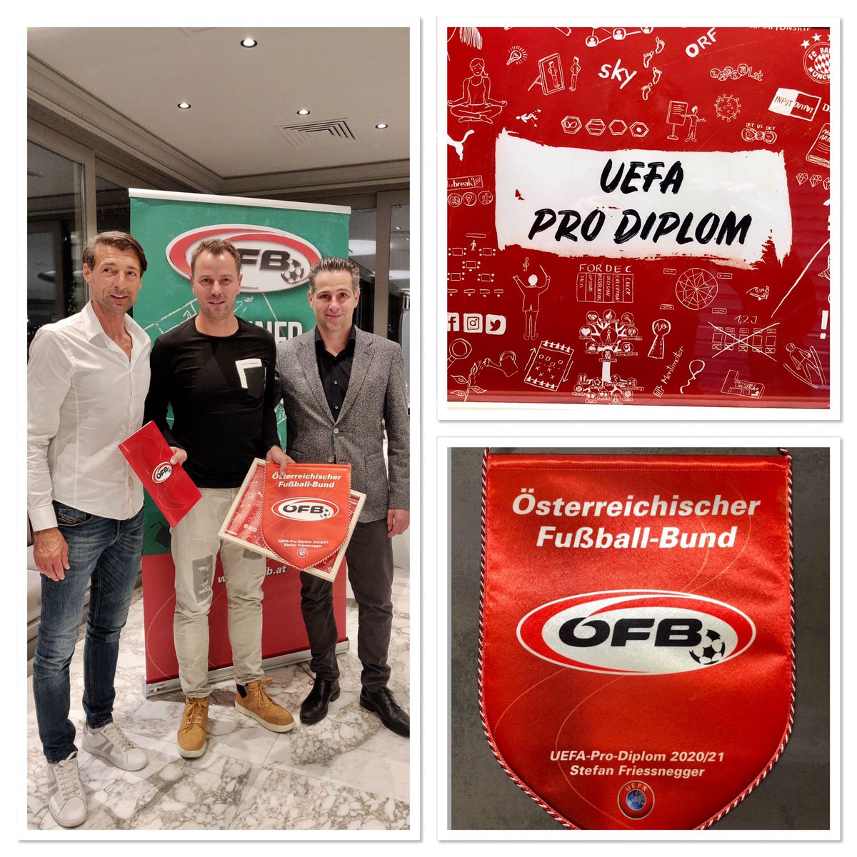13 Monate UEFA-Pro Lizenz sind zu Ende! Danke an meine Familie, an alle Mitarbeiter der Trainerausbildung des <a href="/oefb1904/">ÖFB - oefb.at</a> und an alle Trainerkollegen für eure Unterstützung. Es war eine echt geile Zeit!