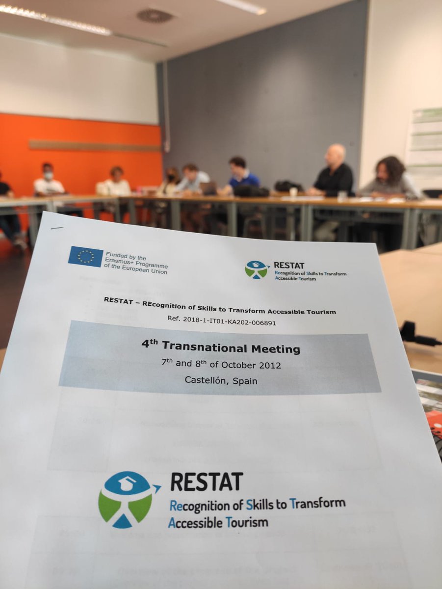 Already working on the project Intellectual Outputs on the Transnational Meeting in Castelló, Spain 🇪🇸 #Accessible and #sustainable tourism doesn't stop!💪👏