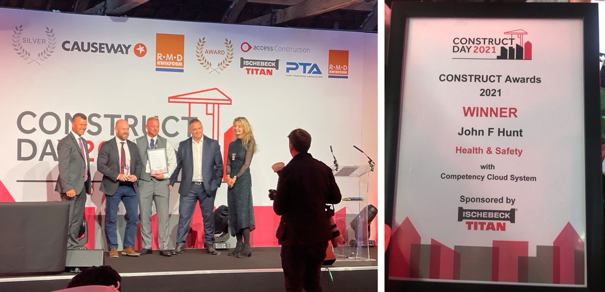 JohnFHunt_Group's tweet photo. John F Hunt Wins the CONSTRUCT Awards for Health and Safety, showcasing its revolutionary Competency Cloud System Software! Click here to learn more👉🏻 https://t.co/dhtxGu6ol5
#johnfhunt #johnfhuntgroup #construction #constructawards2021 #constructawards #healthandsafety https://t.co/iL62pz7eIs