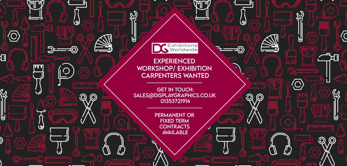 DisplayGraphic2's tweet photo. CALLING ALL CARPENTERS! 
CONTACT US NOW FOR VARIOUS FIXED TERM OR PERMANENT CONTRACTS!

#eventjob #exhibitionjobs #carpenters https://t.co/NQuBPlHgGM