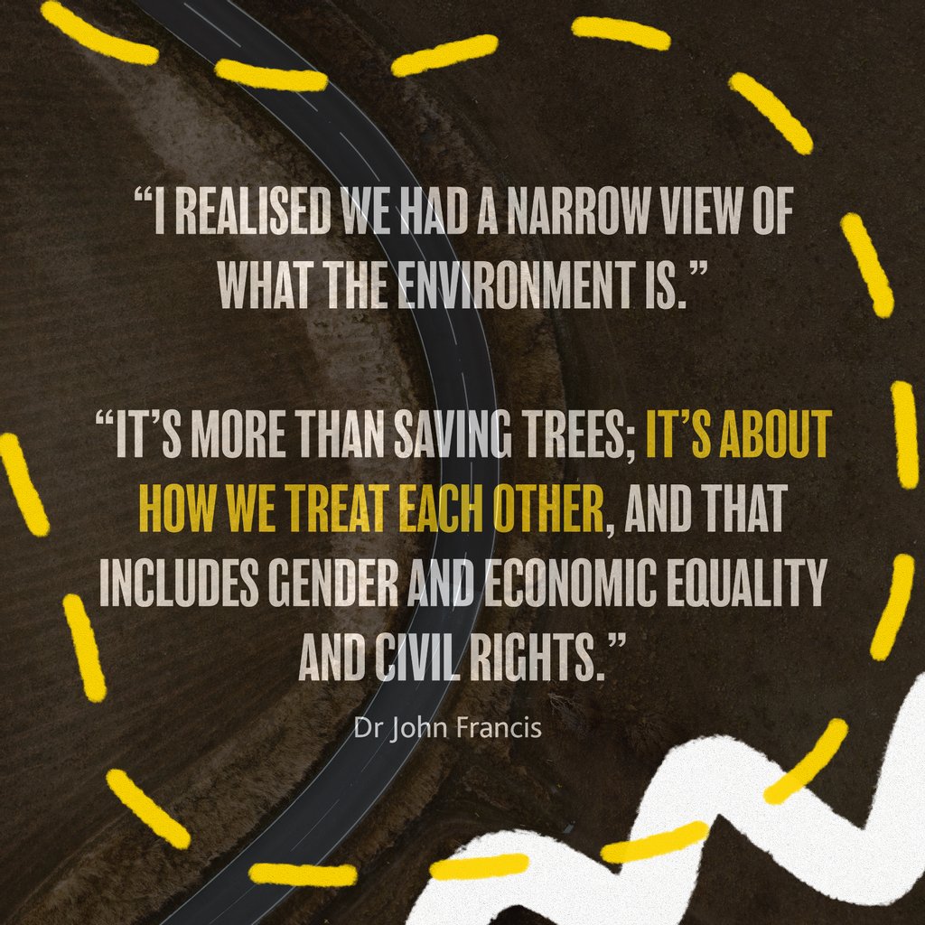 WeAreTearfund's tweet photo. This month we are excited to honor the voices and actions of people who have unknowingly influenced todays culture and we're starting with Dr John Francis. "We are the environment and how we treat each other is how we treat the environment." #Blackhistorymonth #peopleofinfluence https://t.co/csuYnyoSb1