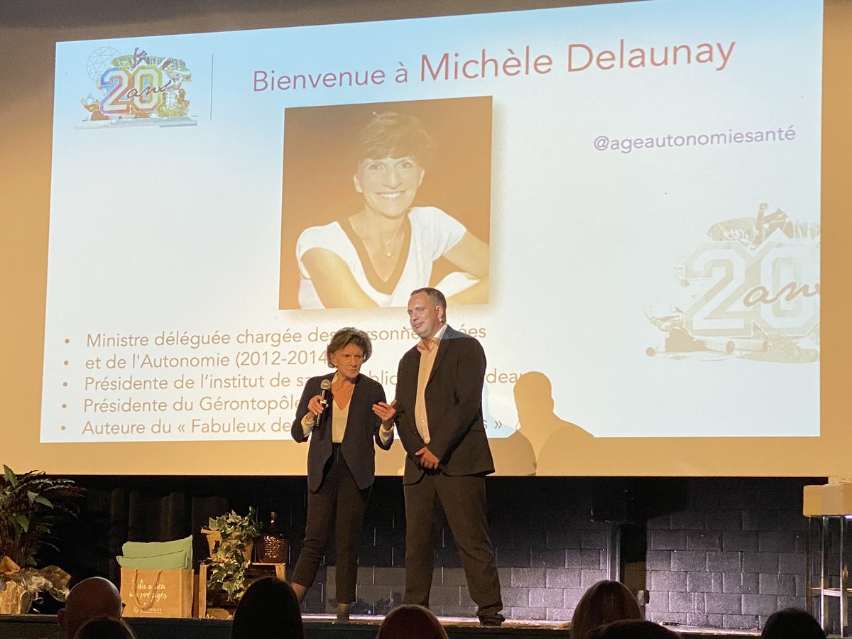 Merci à Madame <a href="/micheledelaunay/">Michèle Delaunay</a> pour sa présence surprise et son intervention bienveillante au séminaire #20AnsSenioriales 🎂. Le Grand âge et la longévité doivent rester des priorités sociétales !
