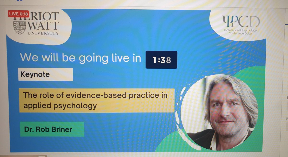 PsychDXB's tweet photo. Join us for the 2nd key note of the day @Rob_Briner #IPCD_2021 #ipcd2021 https://t.co/b1G5DByNAt
