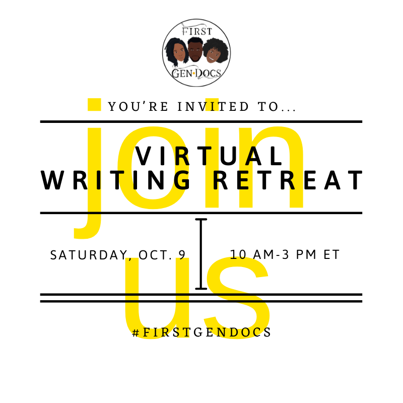 firstgendocs's tweet photo. It's that time again! Join us tomorrow for this month's virtual writing retreat! The link will be in our bio in the morning! #firstgendocs https://t.co/mUaZVrm0wY