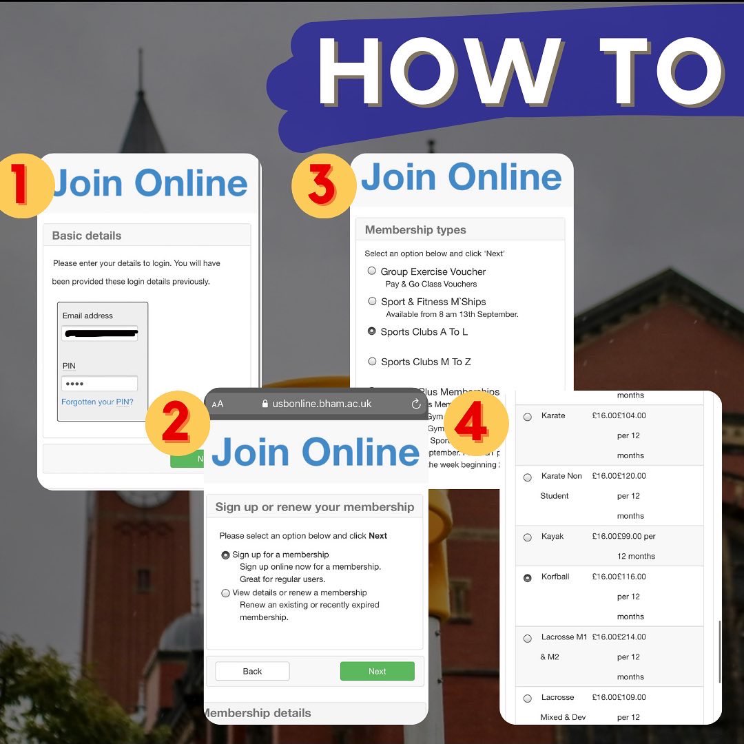 MEMBERSHIPS

Memberships cost £116 plus a £16 insurance cost to UB Sport which all clubs have to pay!

DEADLINE IS SUNDAY 10TH OCTOBER after this reception will not let you into the sports hall!

Today will be our last free session so we hope to see lots of you there!

KL ❤️💛💙