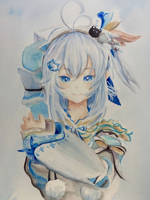 電脳少女シロ直筆イラスト色紙 C104 電脳少女シロ直筆イラスト色紙 C104