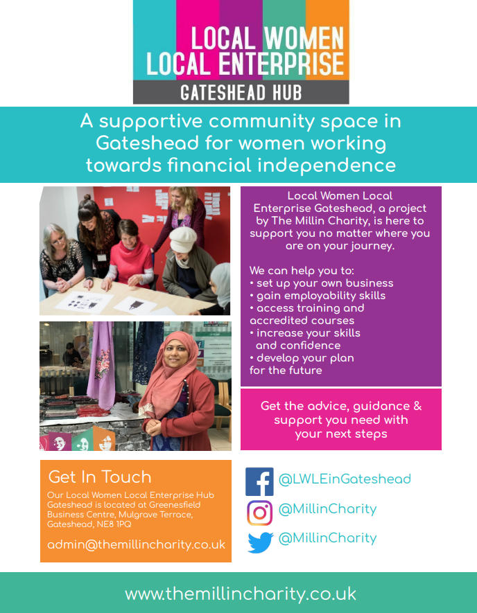 Talbot Jones Ltd (@talbotjonesltd) on Twitter photo Do you know a woman in Gateshead how would benefit from the support of <a href="/MillinCharity/">The Millin Charity</a>?
Congratulations to this impactful #northeast #charity who have recently launched their #Gateshead hub, supporting women to launch businesses, develop skills and grow in confidence! Do you know a woman in Gateshead how would benefit from the support of <a href="/MillinCharity/">The Millin Charity</a>?
Congratulations to this impactful #northeast #charity who have recently launched their #Gateshead hub, supporting women to launch businesses, develop skills and grow in confidence!