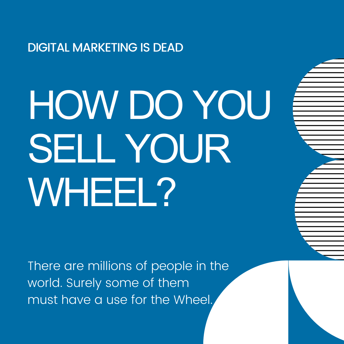 iPOTTgroup's tweet photo. How are you selling your Wheel? How do you find your prospects?

#thankyousellingthewheel #digitalmarketingisdead #ipott #marketing #digitalworld

(courtesy: Selling the wheel) https://t.co/x0GLbWwfAH
