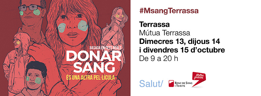 ajterrassa's tweet photo. 12.10.2021|Aquest any tindrem una #MSangTerrassa, de "cine", perquè "Donar sang és una altra pel·lícula". El 13, 14 i 15 d'octubre. Reserva hora!
👉https://t.co/9yX61OKALn
@donarsang @donarsangterra #Terrassa https://t.co/3ITivourcX