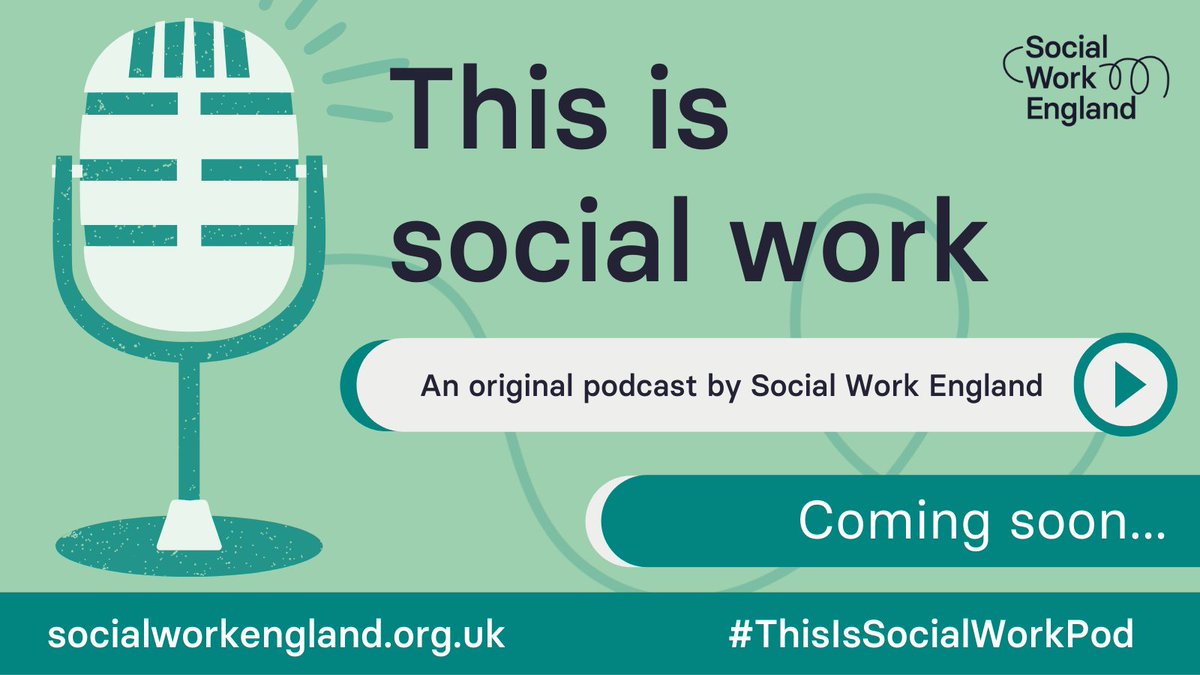 SocialWorkEng's tweet photo. We’re excited to announce the launch of our new podcast ‘This Is Social Work’.

In our first series, we'll be exploring the professional standards in more depth with people with lived and learned experiences of social work. https://t.co/EDejudDaKk #ThisIsSocialWorkPod #socialwork https://t.co/mG95MYoztk