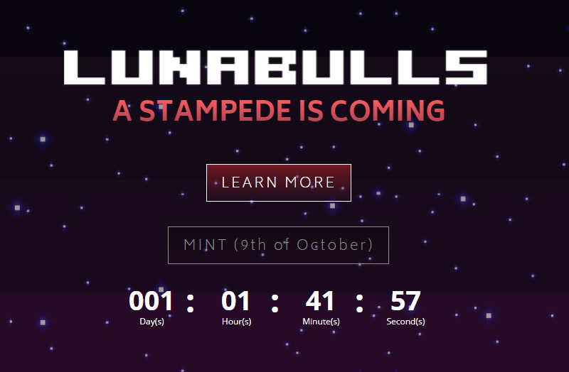 TheBullClubNFT's tweet photo. There is now a countdown timer on our website for those around the world who are confused about the minting time.

This timer ends at 9AM EDT (UTC -4:00) for our community whitelist mint.

It's almost time to unleash the stampede... 🌖🐂 https://t.co/XfUC0YFO1V