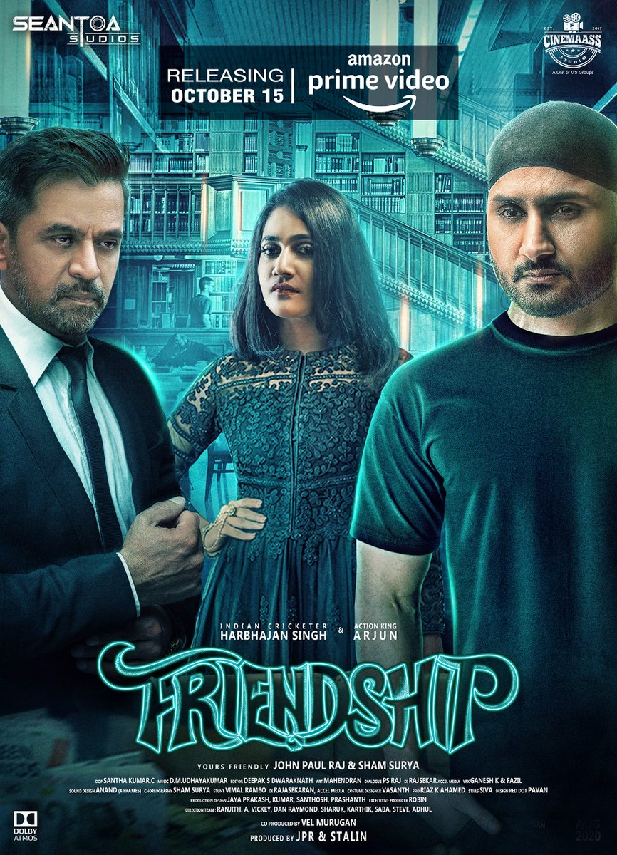 #Friendshipmovie - Streaming October 15th on Amazon prime! @PrimeVideoIN #FriendshipOnPrime @harbhajan_singh @akarjunofficial #Losliya @actorsathish @JPRJOHN1 @shamsuryastepup @Music_UdhayDM @JSKfilmcorp @santhadop @LahariMusic @_sakthi_vel @CinemaassS @RIAZtheboss