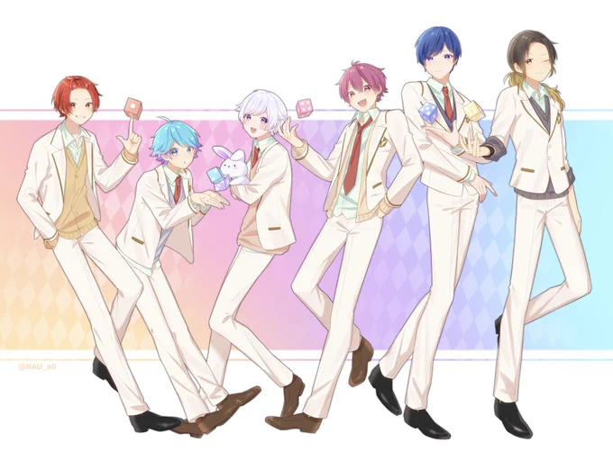 いれいす様の「推しが見つかる3分ちょい! 2021 ver.」イラスト描かせていただきました!!!🎲✨

出会った頃を思い出してエモい気持ちになりました。
お手伝いさせて頂けて光栄です。
はじめましてどうかこれからよろしくね〜!! https://t.co/M6JJl8Pehw 