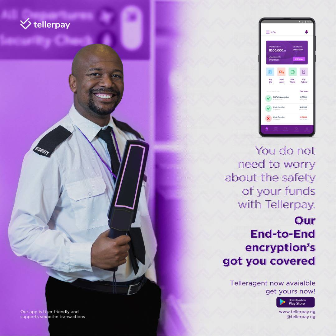 tellerpayng's tweet photo. No ngbati ngbati with us. Your money is as safe as can be๐๐
Download the Telleragent app and experience a new world of agency banking!
#tellerpay #telleragent #AgencyBanking https://t.co/BTSmX5pY8z