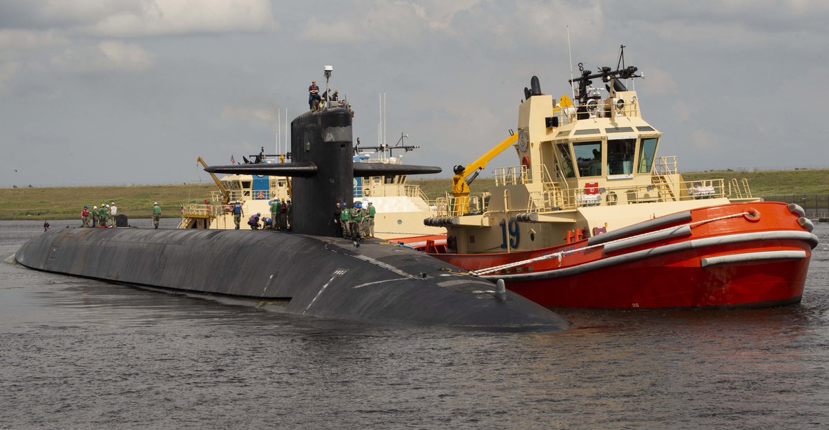 WarshipCam's tweet photo. USS Alaska (SSBN 732) Ohio-class nuclear powered ballistic missile submarine coming into Kings Bay, Georgia - October 1, 2021 #ussalaska #ssbn732
* photo posted by USN https://t.co/DJd4OrAzvI