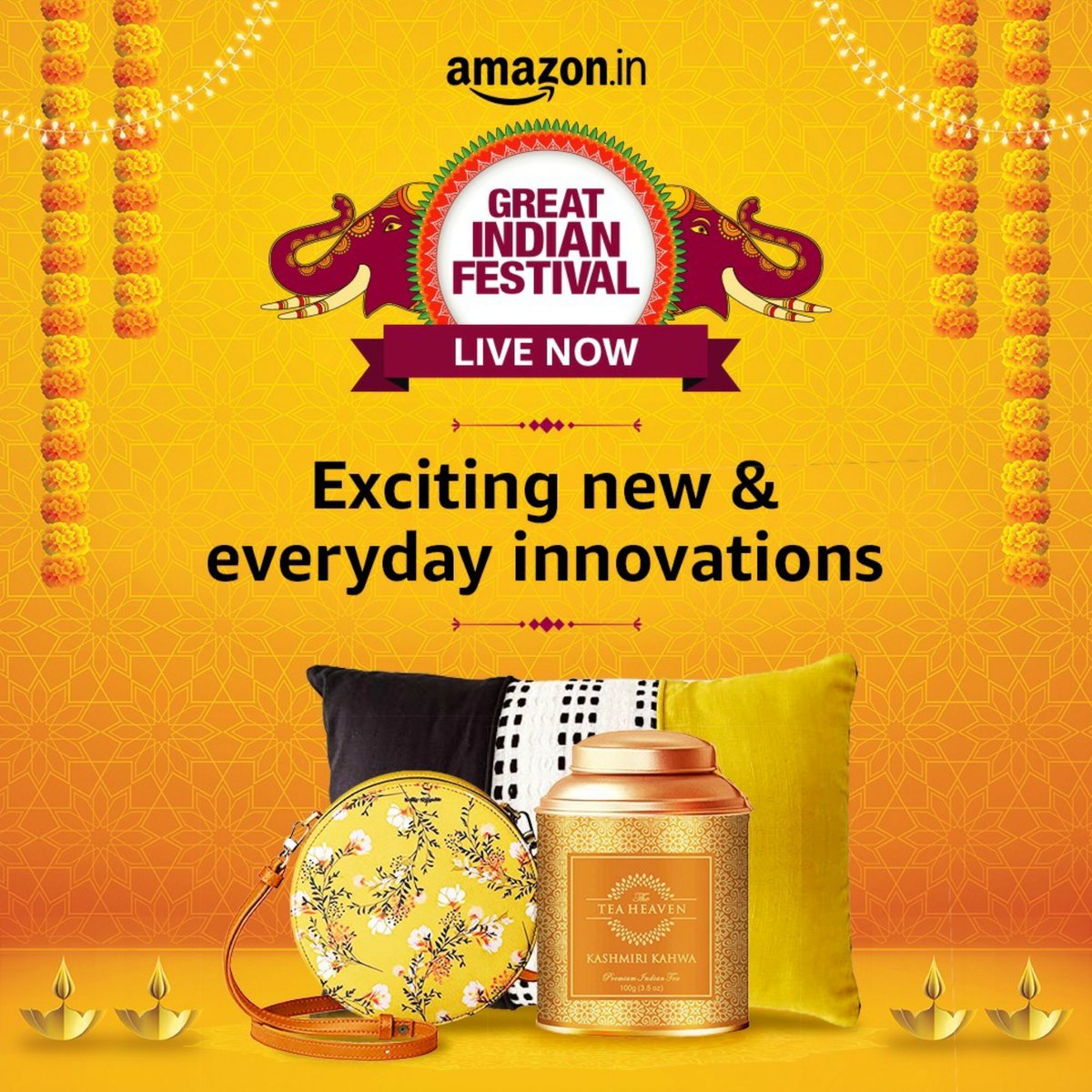The Indian Small Business Store is sure to give you a big smile.

Find big deals and innovations at #AmazonGreatIndianFestival

#BoxesOfHappiness