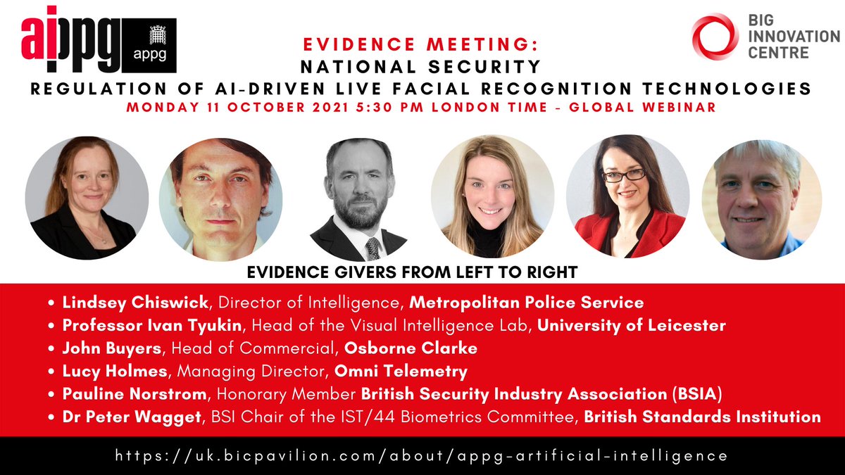 APPG AI (@appg_ai) on Twitter photo FACIAL RECOGNITION in the spotlight 11 October at 5:30 pm London time. RSVP on APPG AI Pavilion bit.ly/3uR1H6Q A unique & amazing panel for APPG AI (see pic) <a href="/uniofleicester/">University of Leicester</a> <a href="/OsborneClarke/">Osborne Clarke</a> <a href="/NorstromPauline/">Pauline Norstrom</a> <a href="/Waggo/">Peter Waggett</a> <a href="/BSI_UK/">BSI UK</a> @whiterhino1949 @Metcalfe_SBE <a href="/BirgitteBIC/">Birgitte Andersen</a> FACIAL RECOGNITION in the spotlight 11 October at 5:30 pm London time. RSVP on APPG AI Pavilion bit.ly/3uR1H6Q A unique & amazing panel for APPG AI (see pic) <a href="/uniofleicester/">University of Leicester</a> <a href="/OsborneClarke/">Osborne Clarke</a> <a href="/NorstromPauline/">Pauline Norstrom</a> <a href="/Waggo/">Peter Waggett</a> <a href="/BSI_UK/">BSI UK</a> @whiterhino1949 @Metcalfe_SBE <a href="/BirgitteBIC/">Birgitte Andersen</a>