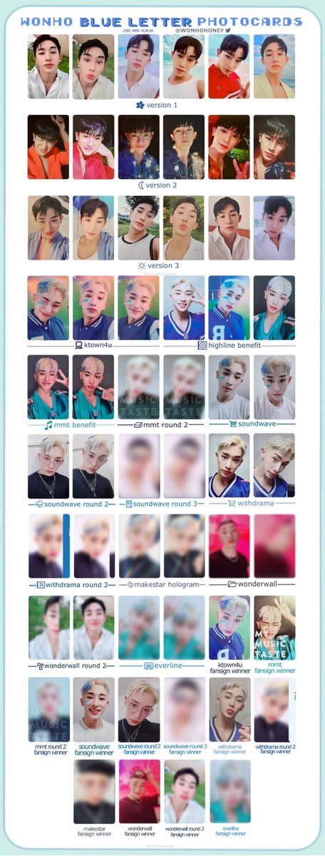 ウォノ WONHO [blue letter] 活動限定トレカ ☺︎ ᶻ 𝗓 𐰁 on X