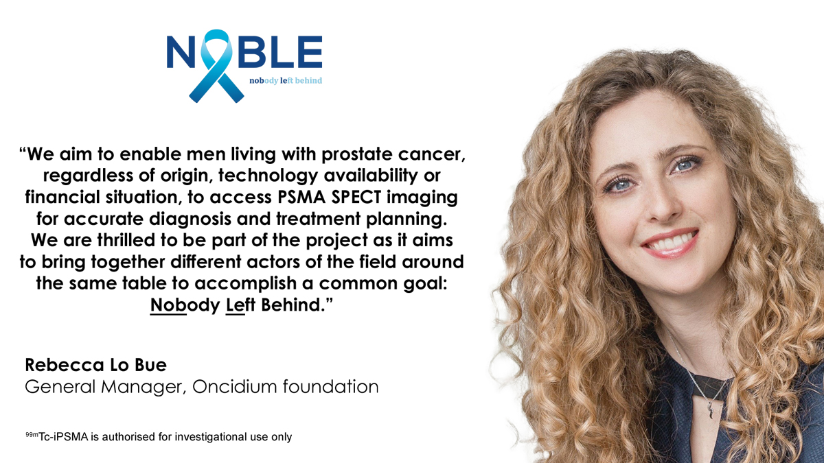 NobleRegistry's tweet photo. We aim to enable men living with #prostatecancer, whoever &amp; wherever they are, to access PSMA SPECT imaging. We are thrilled to be part of the project as it aims to bring together different actors of the field around the same table to accomplish a common goal: Nobody Left Behind. https://t.co/yz63uxL4HO