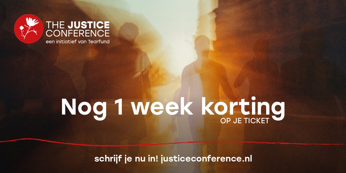 Je hebt nog één week om een ticket met korting te bemachtigen. Bestel 'm nu snel voor maar €12,50. Met wie ga jij kijken? #justiceconference justiceconference.nl/tickets
