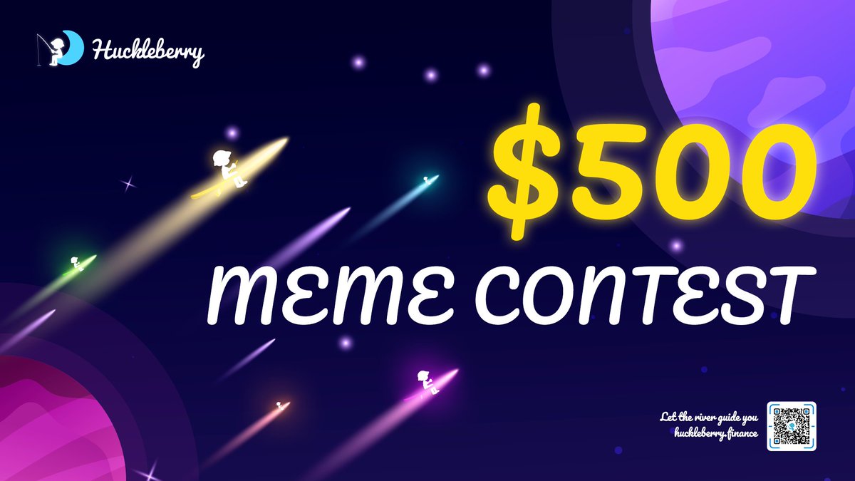 HuckleberryDEX's tweet photo. My #Huckleberry friends! The time has come to pull out your best memes!

⏱️For the next 72 hours:

🚣 Post a meme on Twitter by tagging @HuckleberryDEX, @MoonriverNW and 2 of your friends!

🏞️ 5 winners. $100 worth of $FINN each.

👇 Details &amp; assets below 👇

- Finn https://t.co/Oq4jrAFzIQ