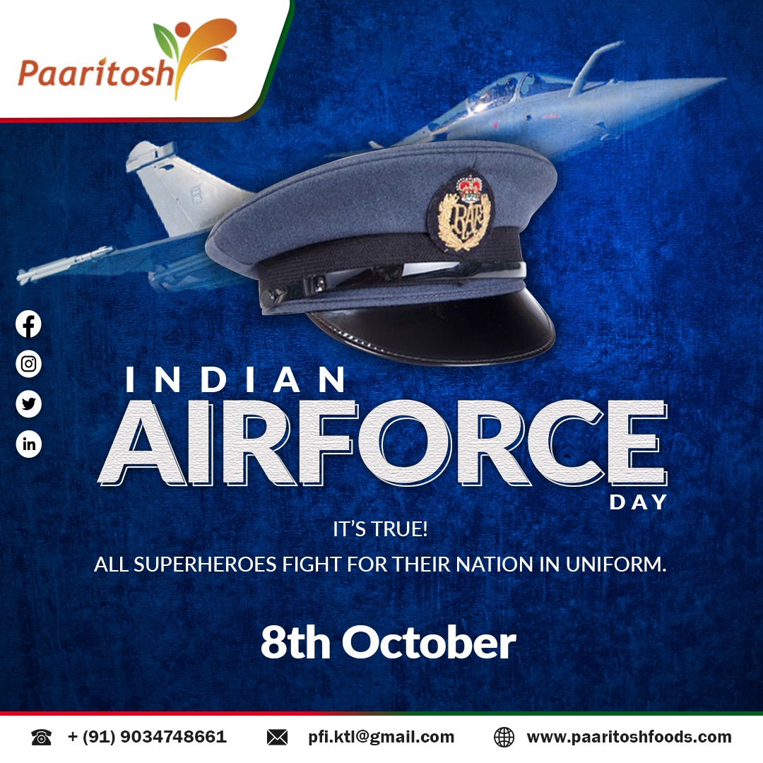 OilParitosh's tweet photo. Enjoy this freedom but never forget the sacrifices of freedom fighters. Happy Indian Air Force Day!

Call Now : 8683904000
Visit Now : https://t.co/M341SMVOSe

#Paritoshoil #indianarmy #IndianAirForce #indianairlines https://t.co/uxMfI5Yzlk
